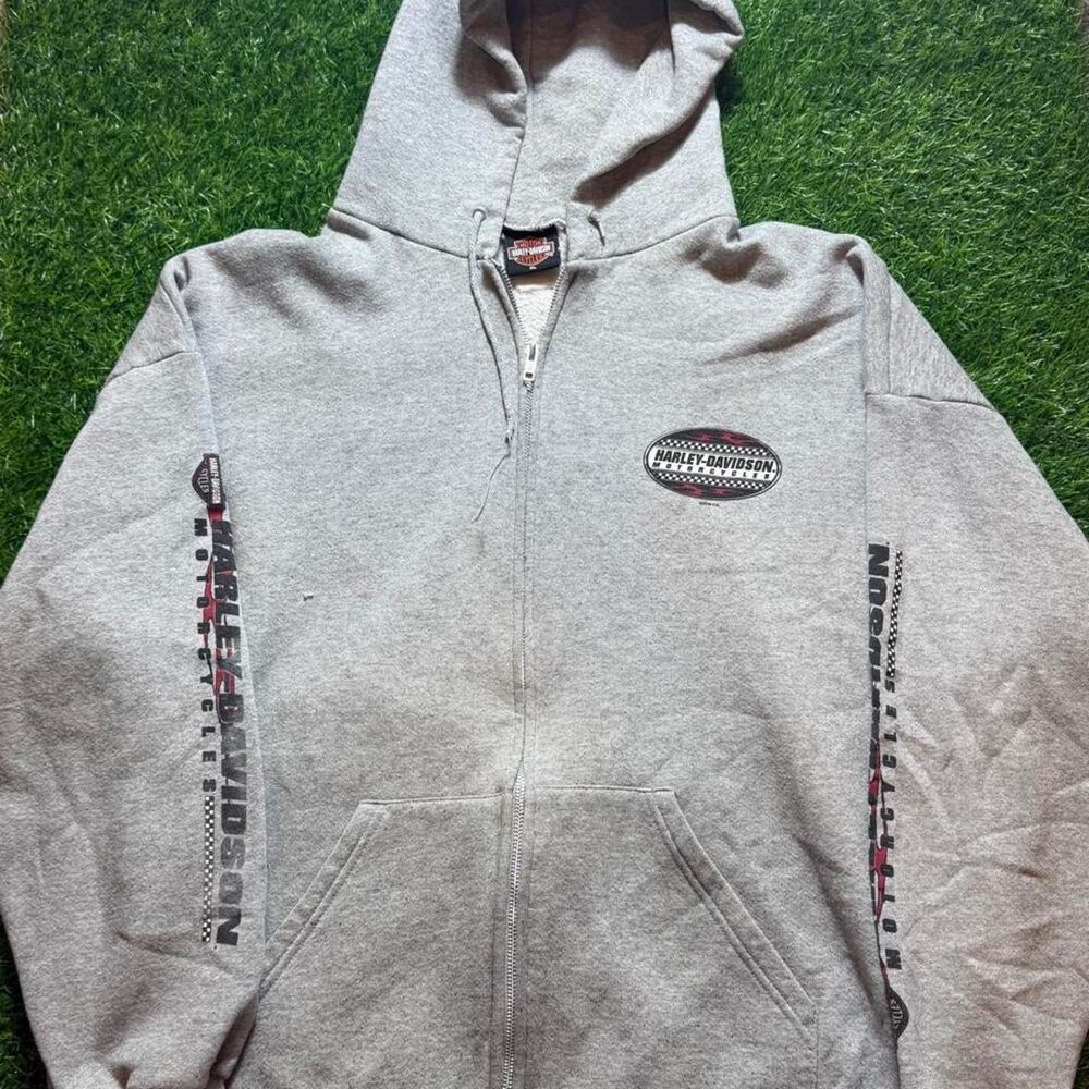 Harley-davidson Men's Grey Hoodie